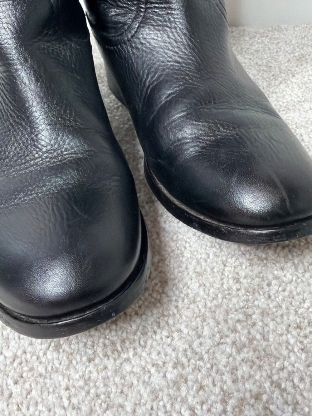 Frye Cara Roper Tall Black Leather Riding Boots 8.5 - Picture 6 of 10